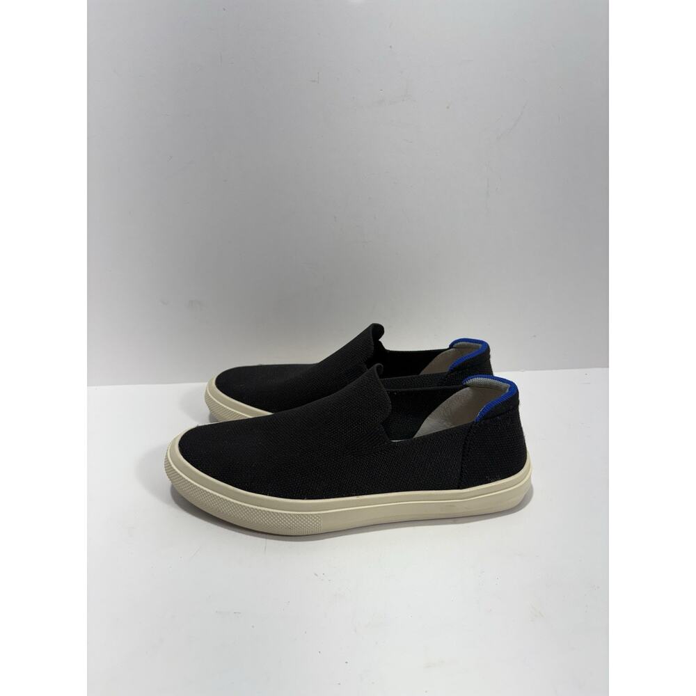 Women's Black Slip-On Canvas Loafers with Ivory Sole - Picture 2 of 9